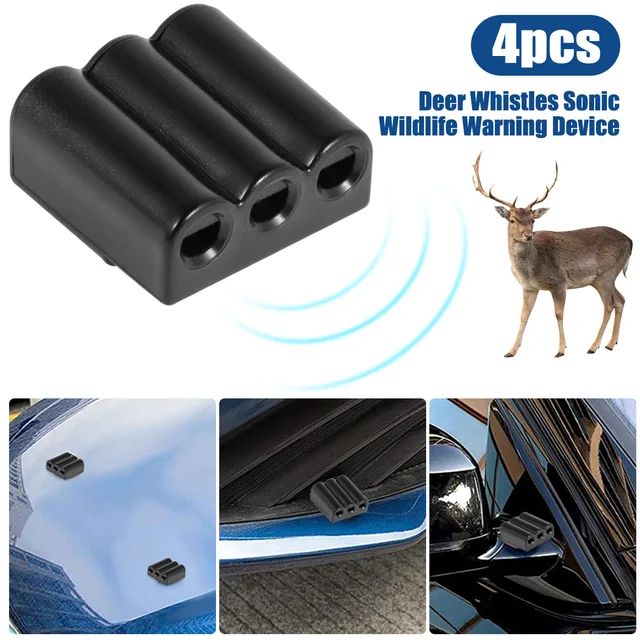 Mini Car Whistle 4Pcs Deer Warning Whistles Device Plastic Deer