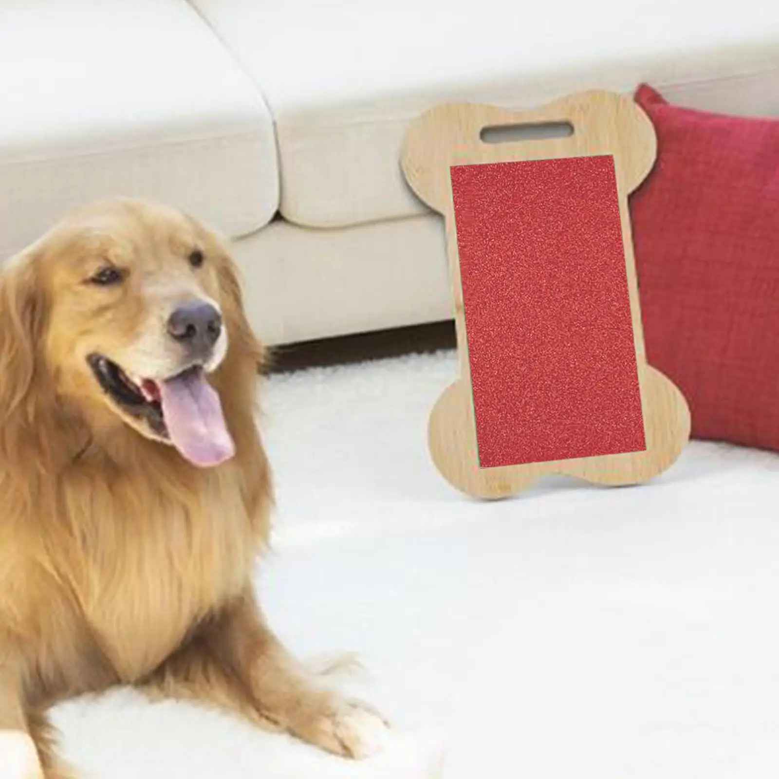Dog Scratching Pad for Nails Toy Stress Resistant Wooden Dog Scratch Pad for Nails for Dogs Paw Play