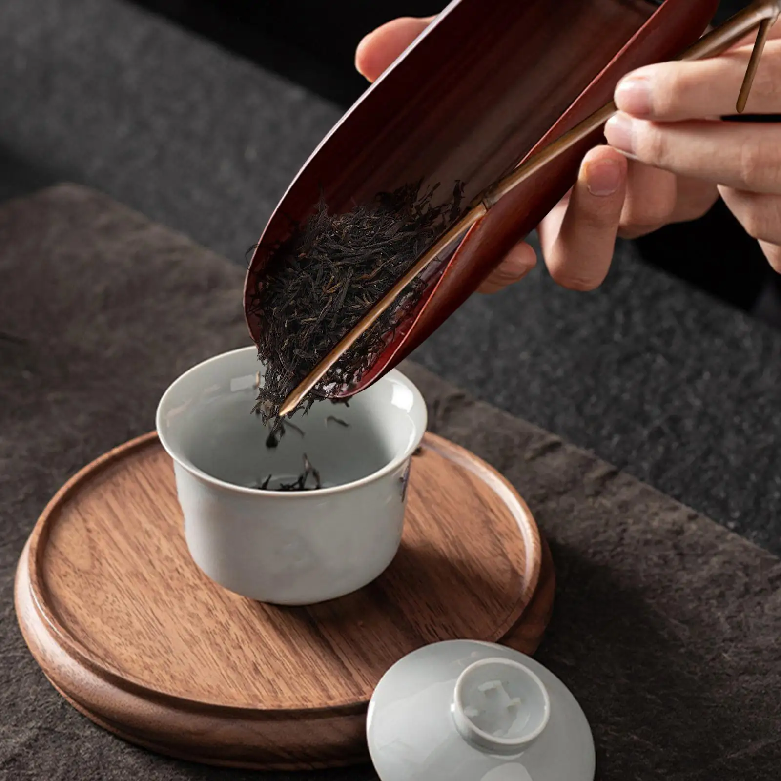 2 Pieces Bamboo Tea Set Tea Making Tools Tea Spoon Multifunction Reusable Professional Handmade for Tea Room Hotel Office