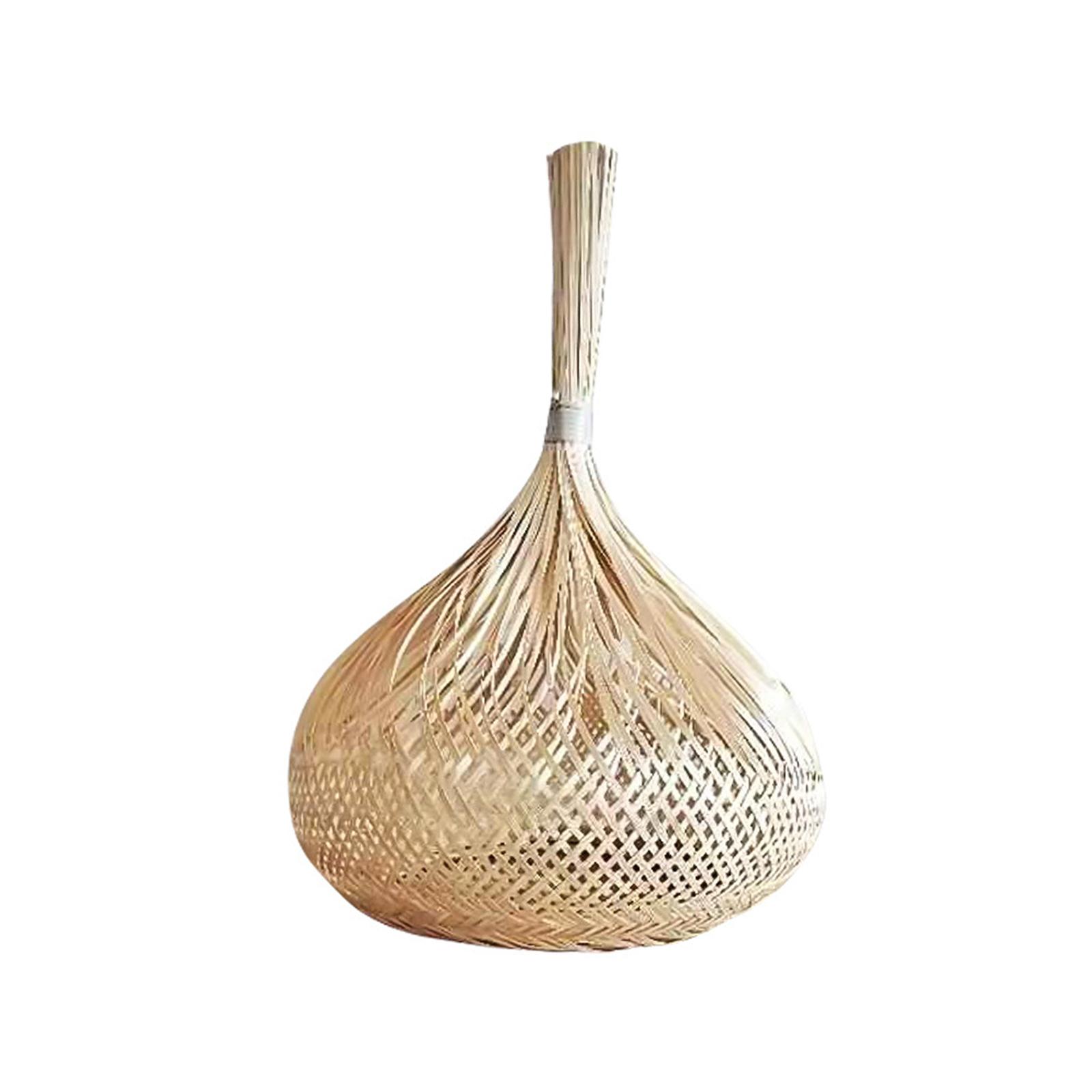 Bamboo Woven Lampshade Handwoven Chandelier Cover for Kitchen Teahouse Hotel