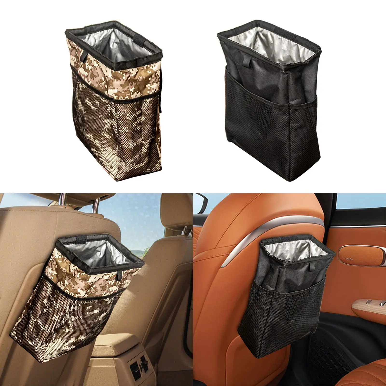 Headrest Car Trash Bin Car Interior Accessory Durable Car Hanging Trash Bag