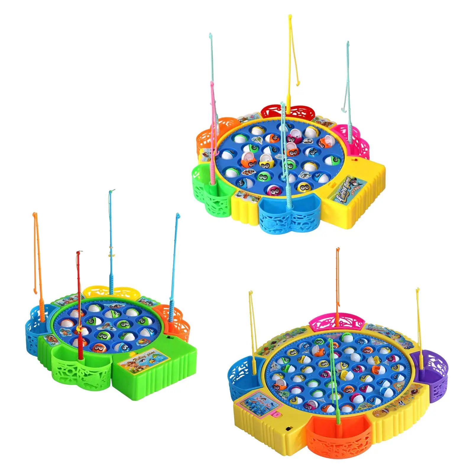 Montessori Rotating Fishing Game Kids Toy Fine Motor skill 3-5 Years Old
