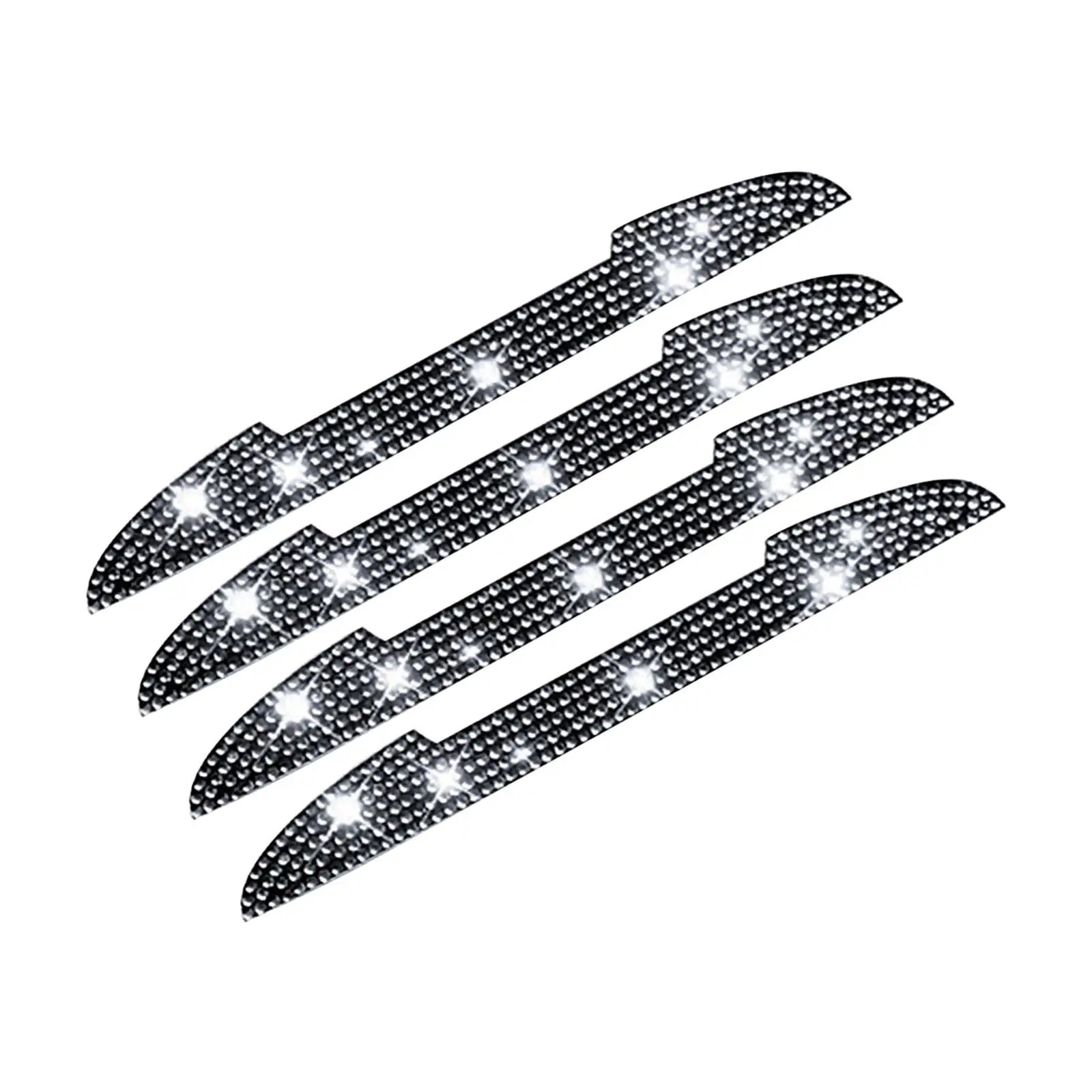 4Pcs Rhinestones Car Door Side Edge Protection Guards Self Adhesive Anti Collision Strips for Rear View Mirror Cover