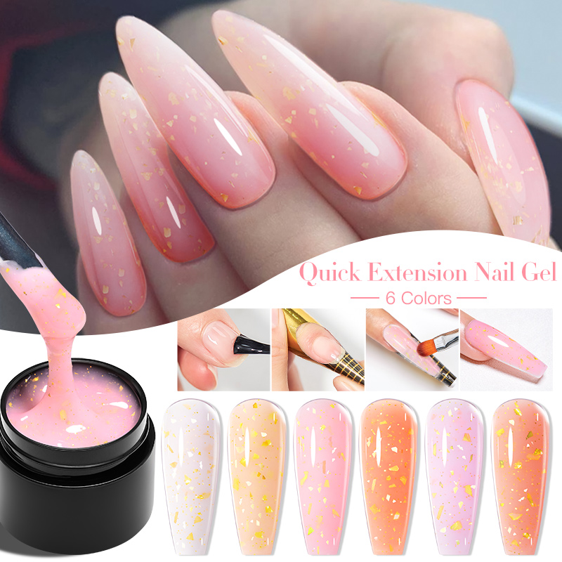 Description Picture 3 of itemQuick Building Extesion UV Gel Nail Art Clear Camouflage Color Nail Tip Form Crystal UV Gel Top Base Gel Nail Art