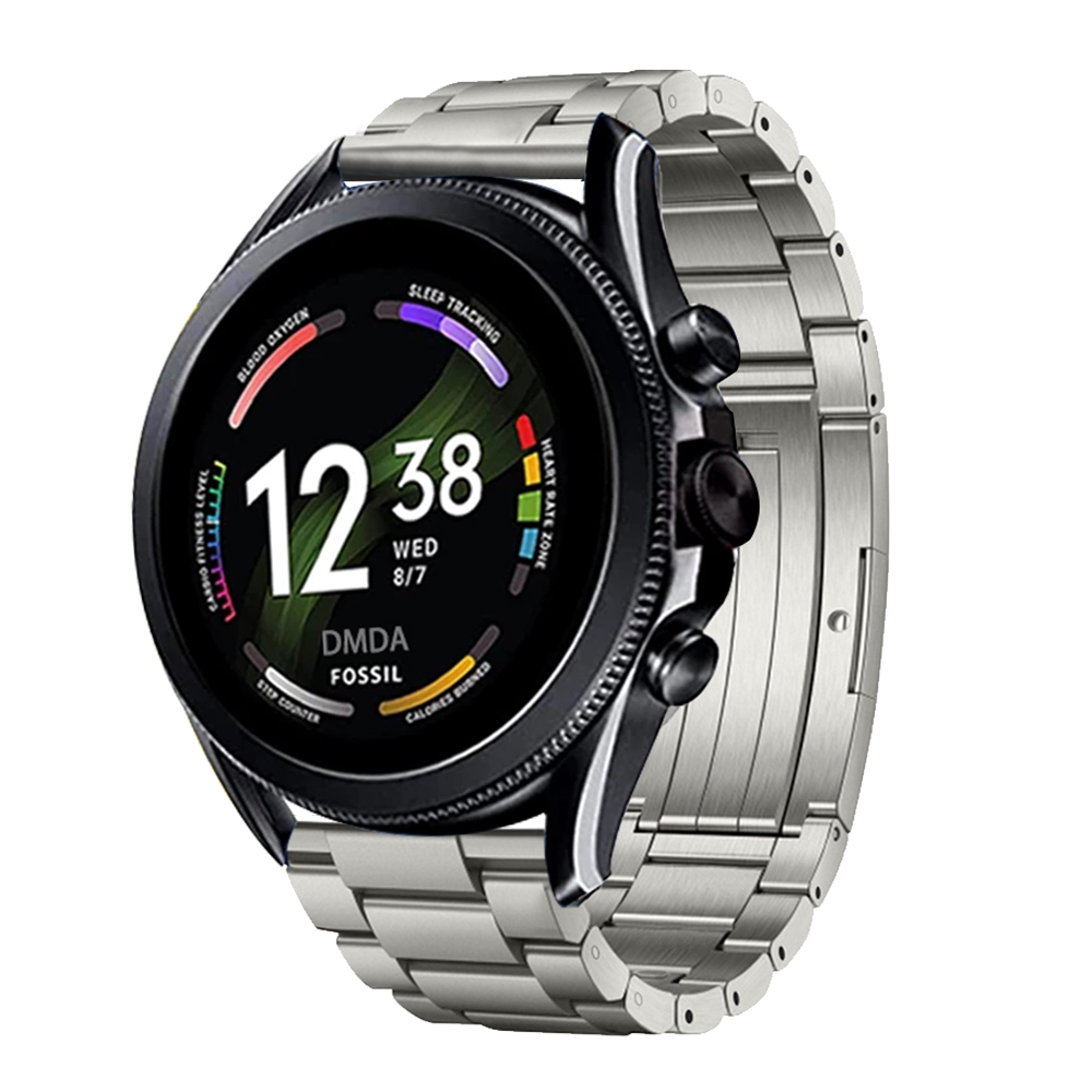 22mm Metal Titanium Watch Strap For Fossil GEN 6 44mm Band For Fossil