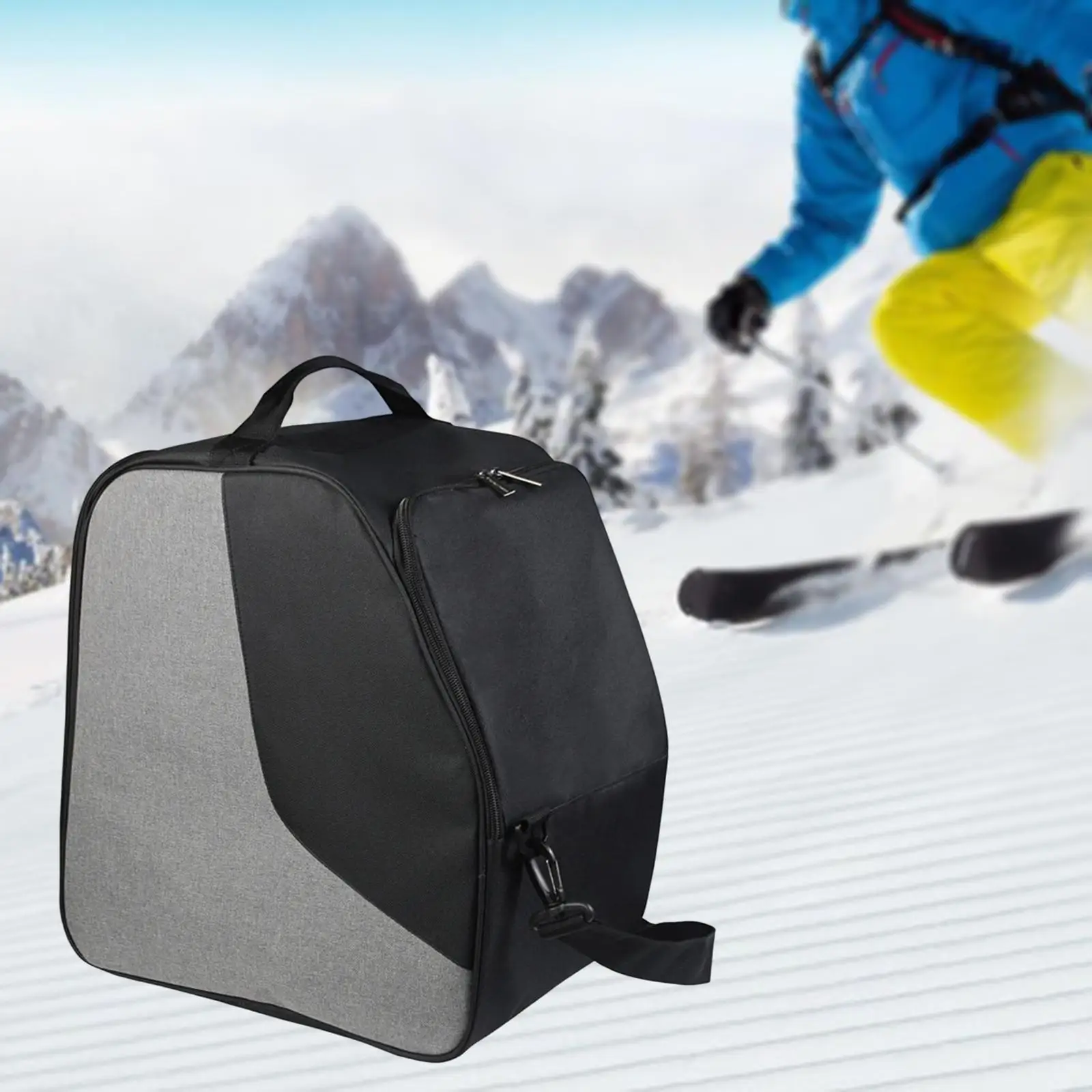 Durable Ski Boot Bag Large Capacity Carrying Storage Bag Compartments Lightweight Backpack for Gloves Goggles Snowboard Travel
