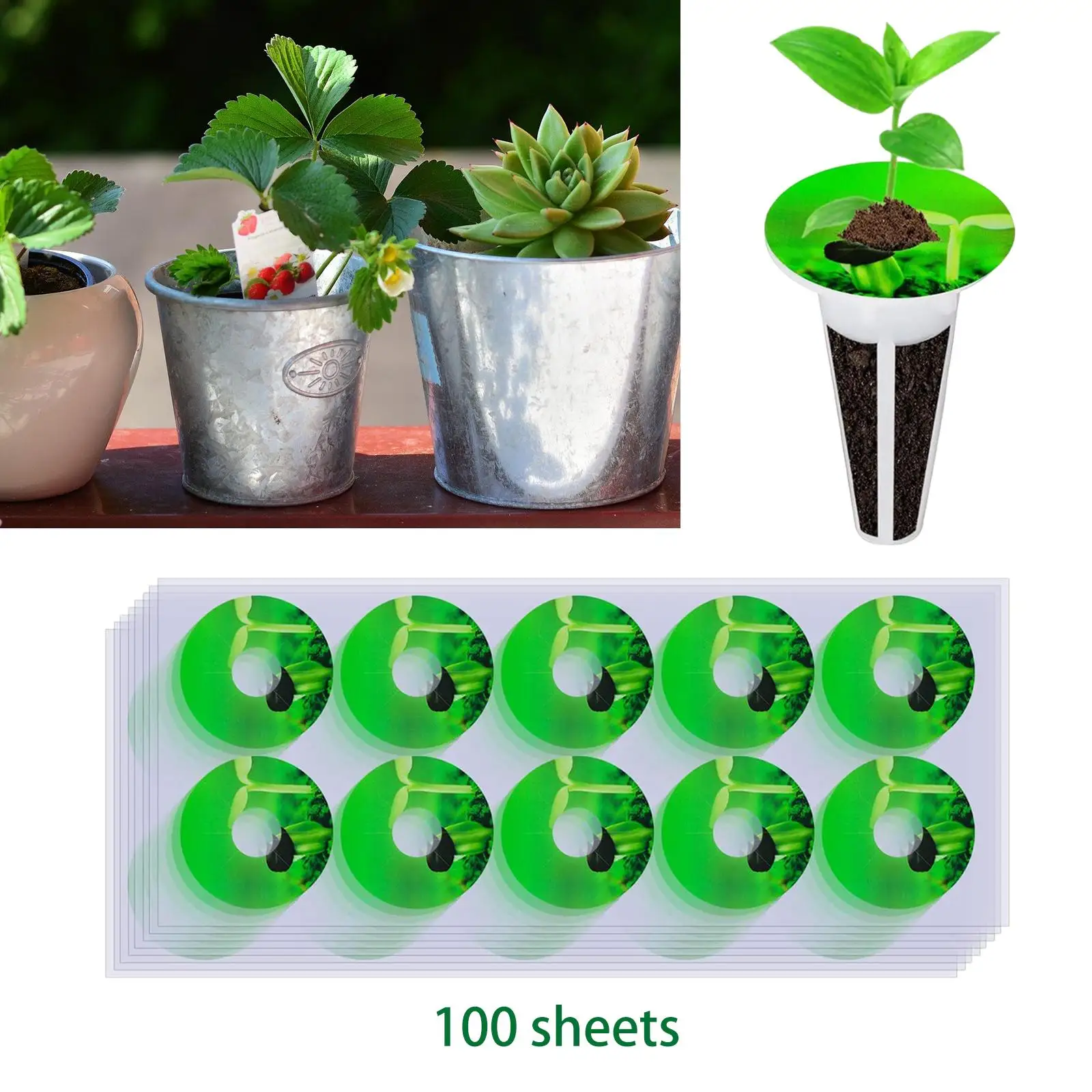 100x Hydroponic Plant Labels Seed Pot Labels Sticker for Mark Plants and