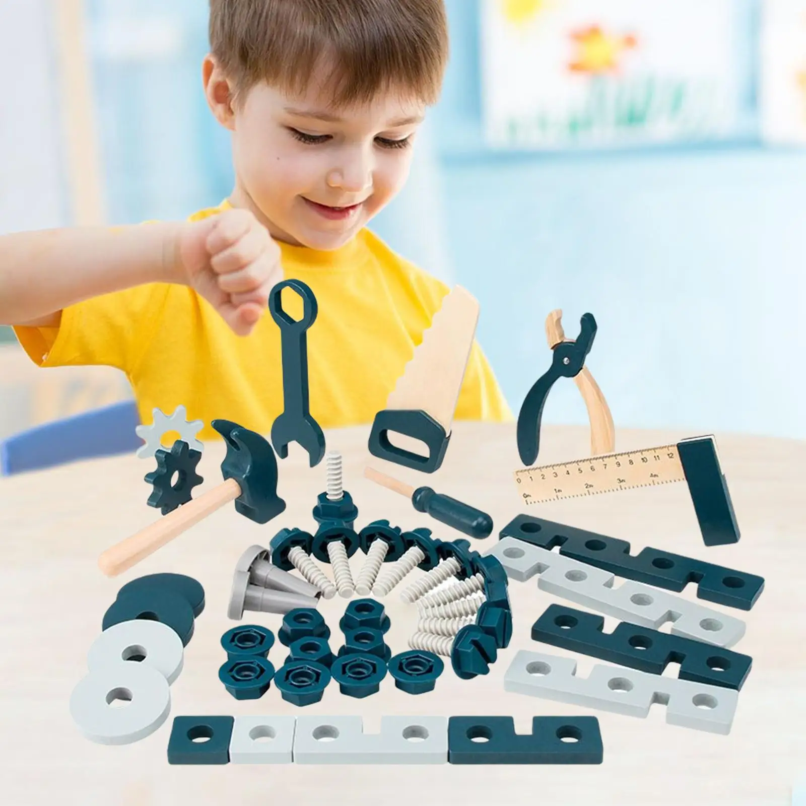 40x Kids Simulation Toolbox Toy Educational Toys for Toddler Boys