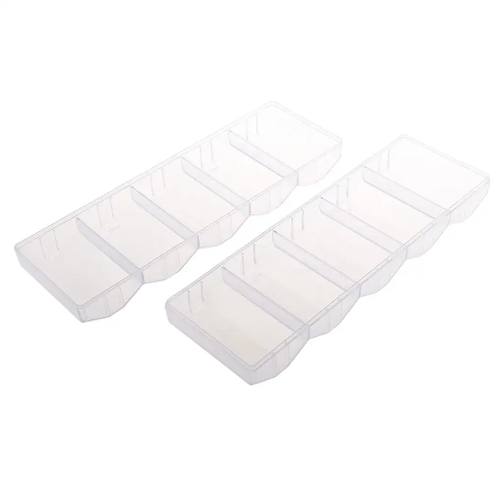 Transparent 0 Chips Tray W/ Lid Storage Box Organiser Container