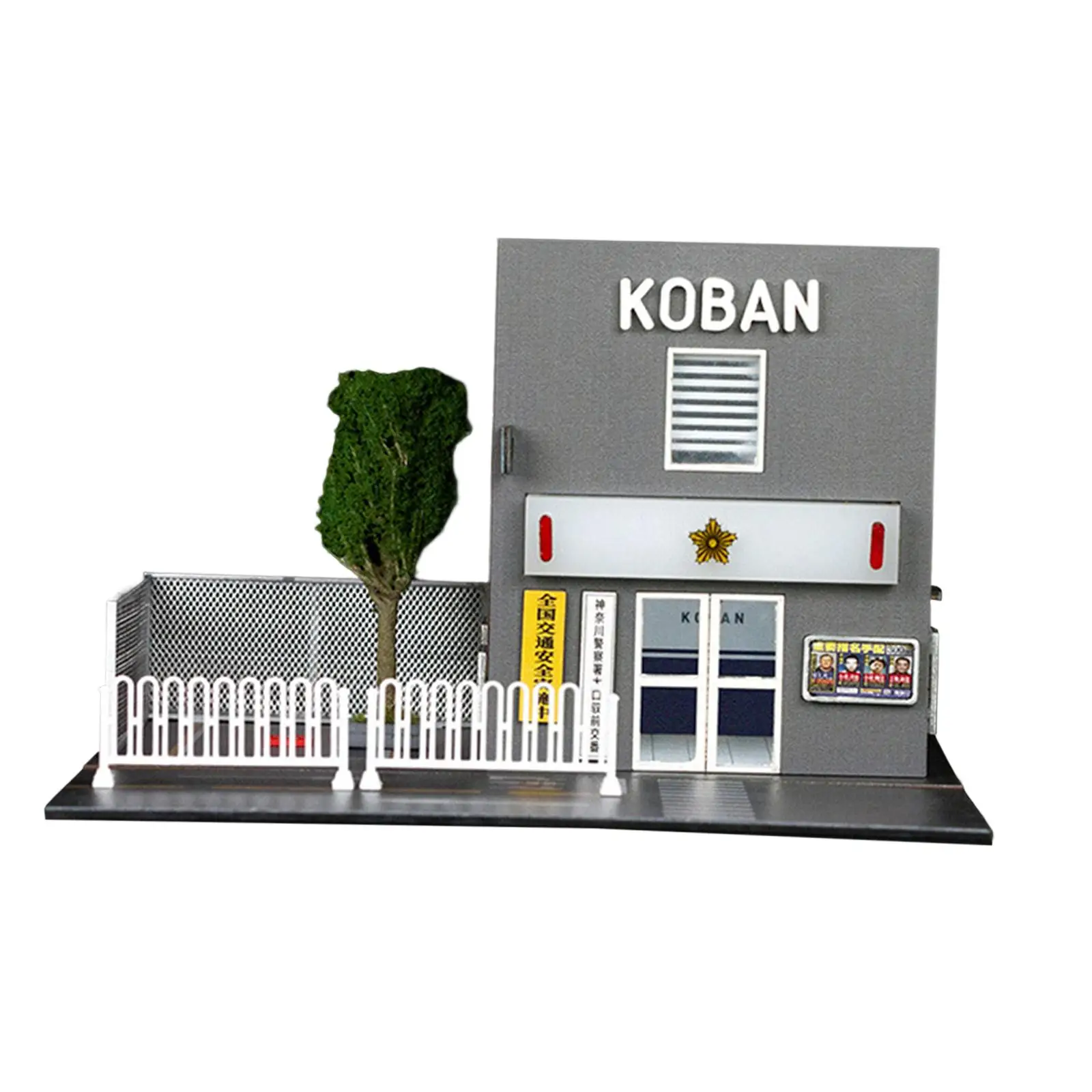 1:64 Car Garage Diorama Model Simulation for Scene Layout Props Dollhouse Decor Micro Landscape Model Train Layout
