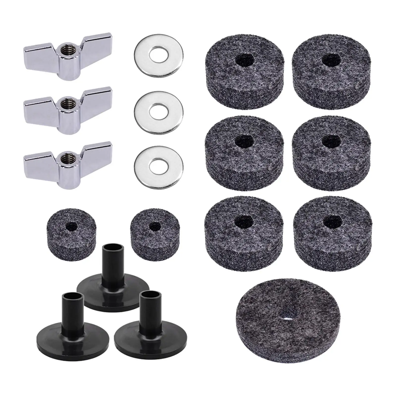 Drum Replacement Parts, Cymbal Felts Washers Percussion Instruments, Wing Nuts, Musical Accessories, Attachment for Musician