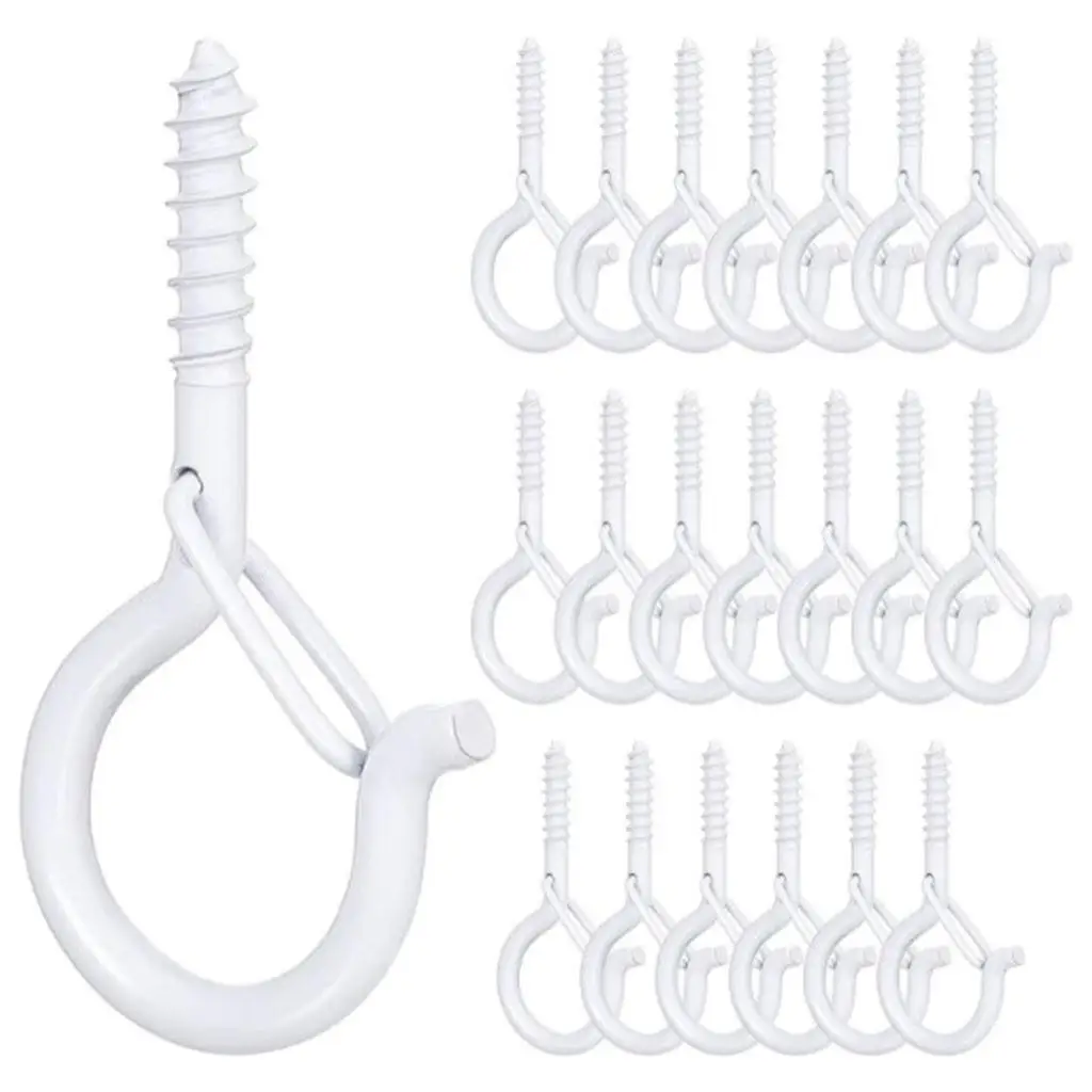 Iron 20PCS Q-shaped Ceiling Hooks Safety Buckle Design Outdoor Weatherproof