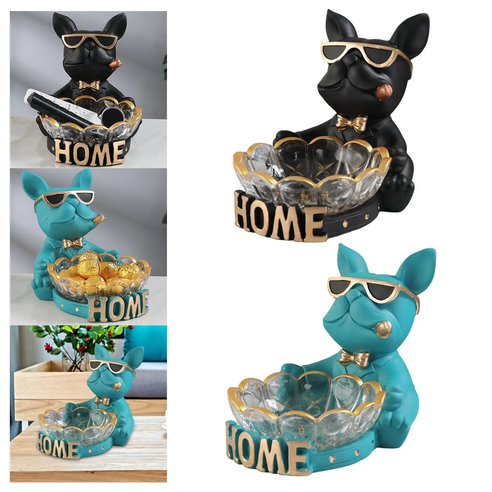 Novelty Dog Statue Figurine  Box Sundries Key Collectible Animal Sculpture  for   top Decoration Ornament