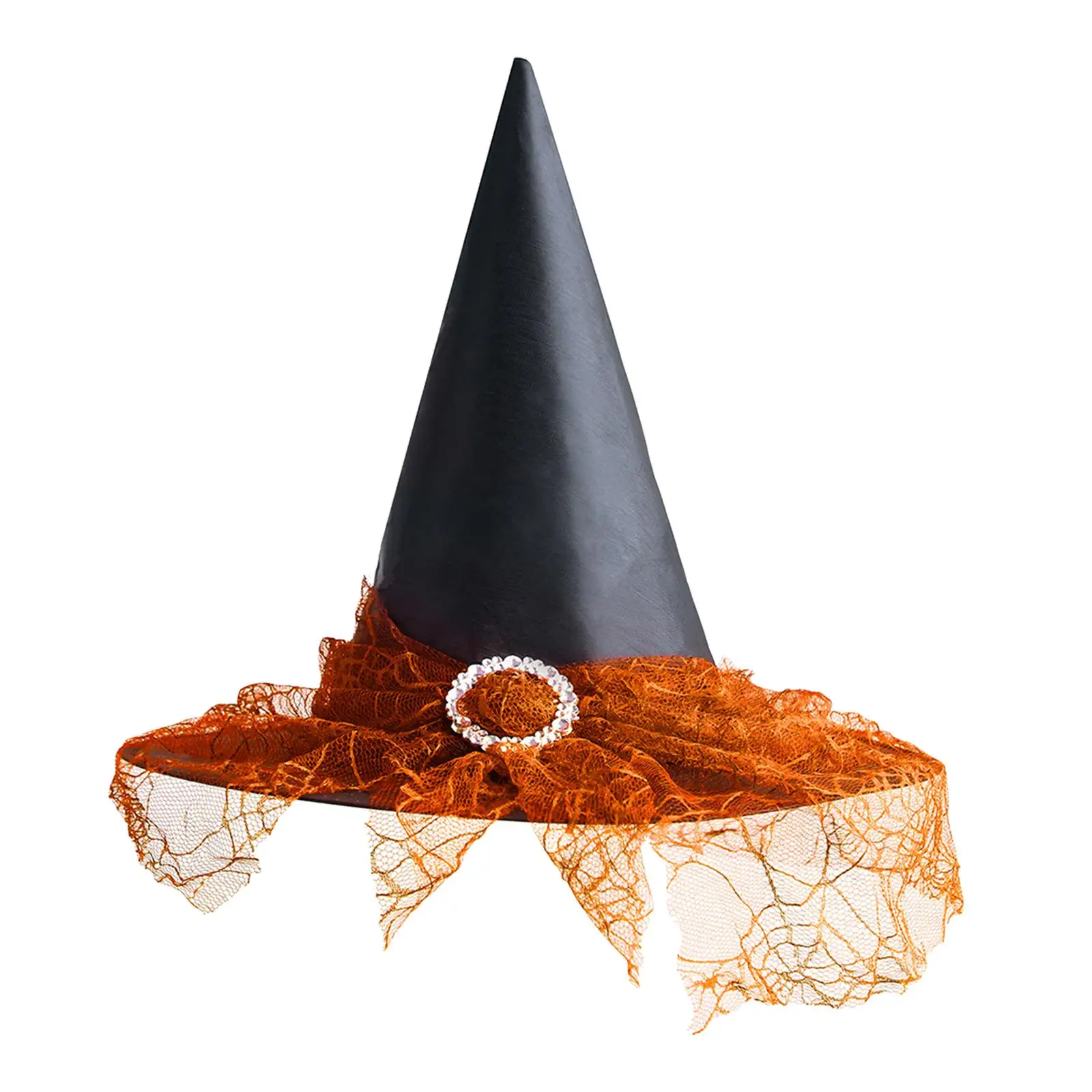 Halloween Witch Hat Wizard Costume Accessory Pointed Top Adult Hat for Halloween Party Masquerade Carnivals Fancy Dress Cosplay