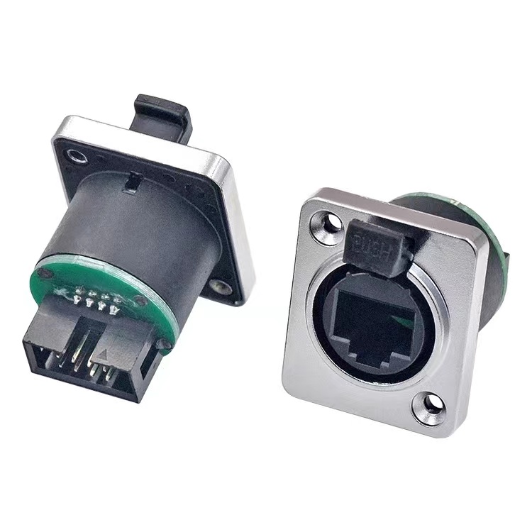 Description Picture 6 of itemRJ45 waterproof connector plug,D type panel mount socket ip65 Ethernet connectors
