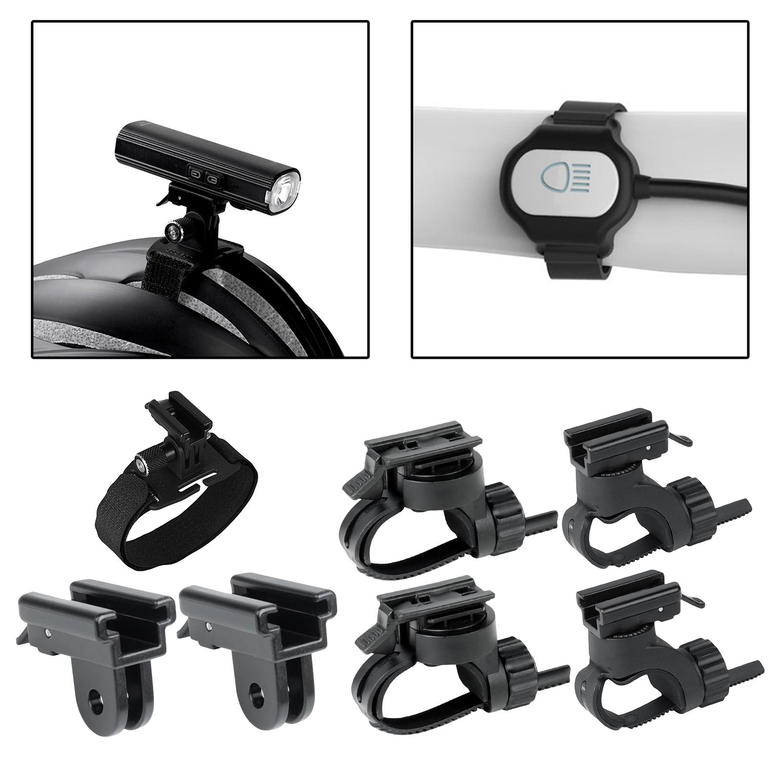 Bike Speedometer Holder Adjustable Flashlight Mount Cycling Helmet MTB Accs