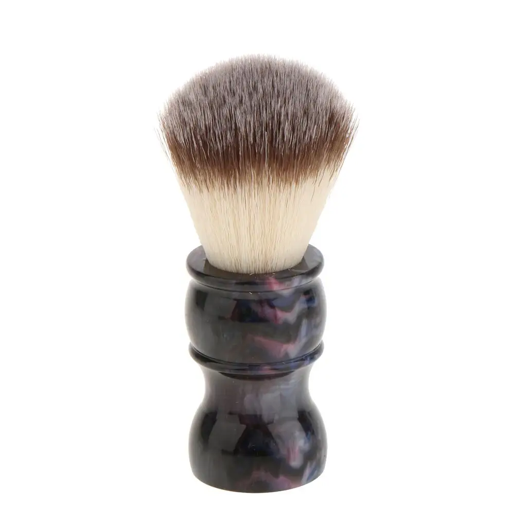 Men`s Extra Density Nylon Hair Shaving Brush Barber Tool Beard Cleaning Resin Handle 
