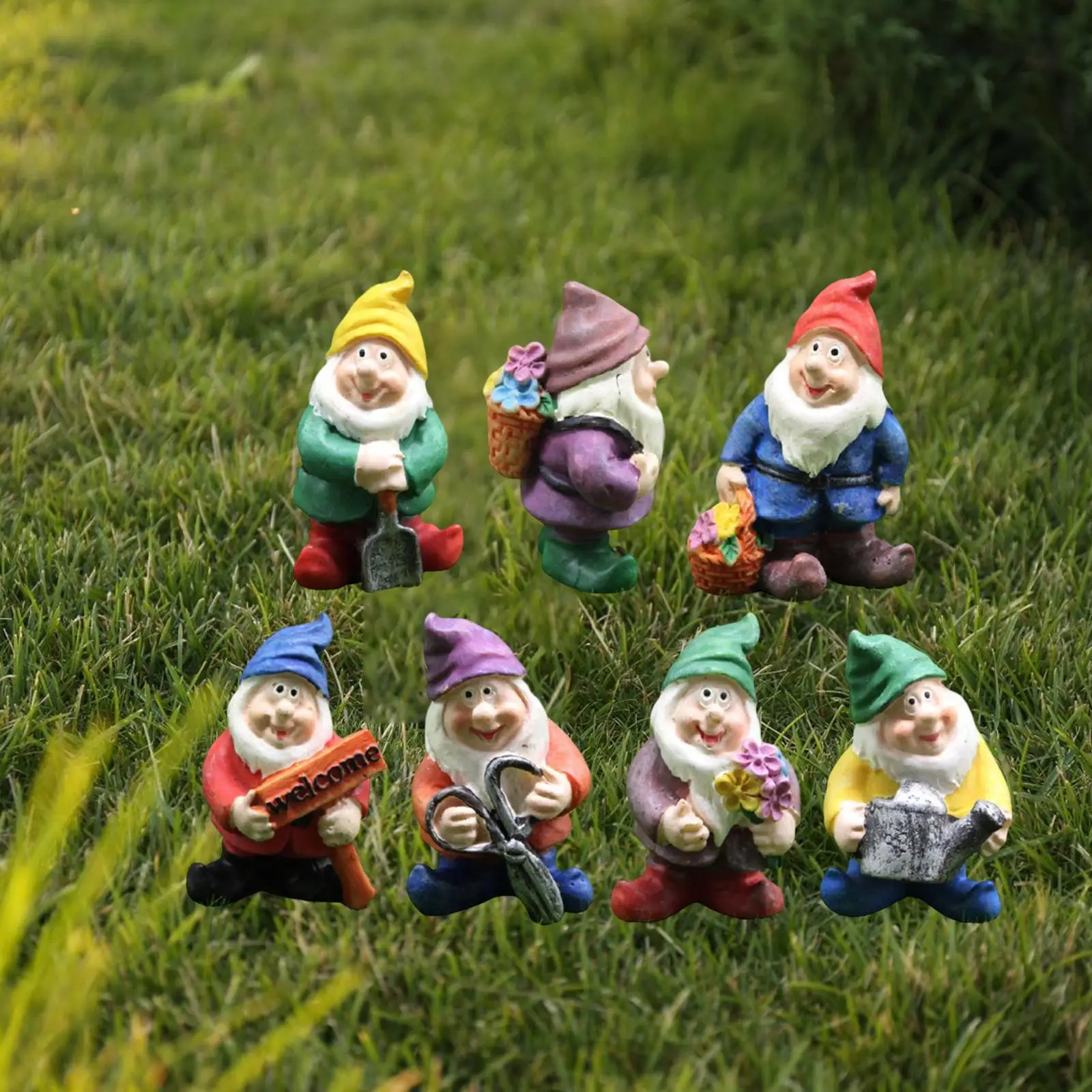  of Resin Outdoor Gnomes Fairy Gardens Decoration Micro Landscape
