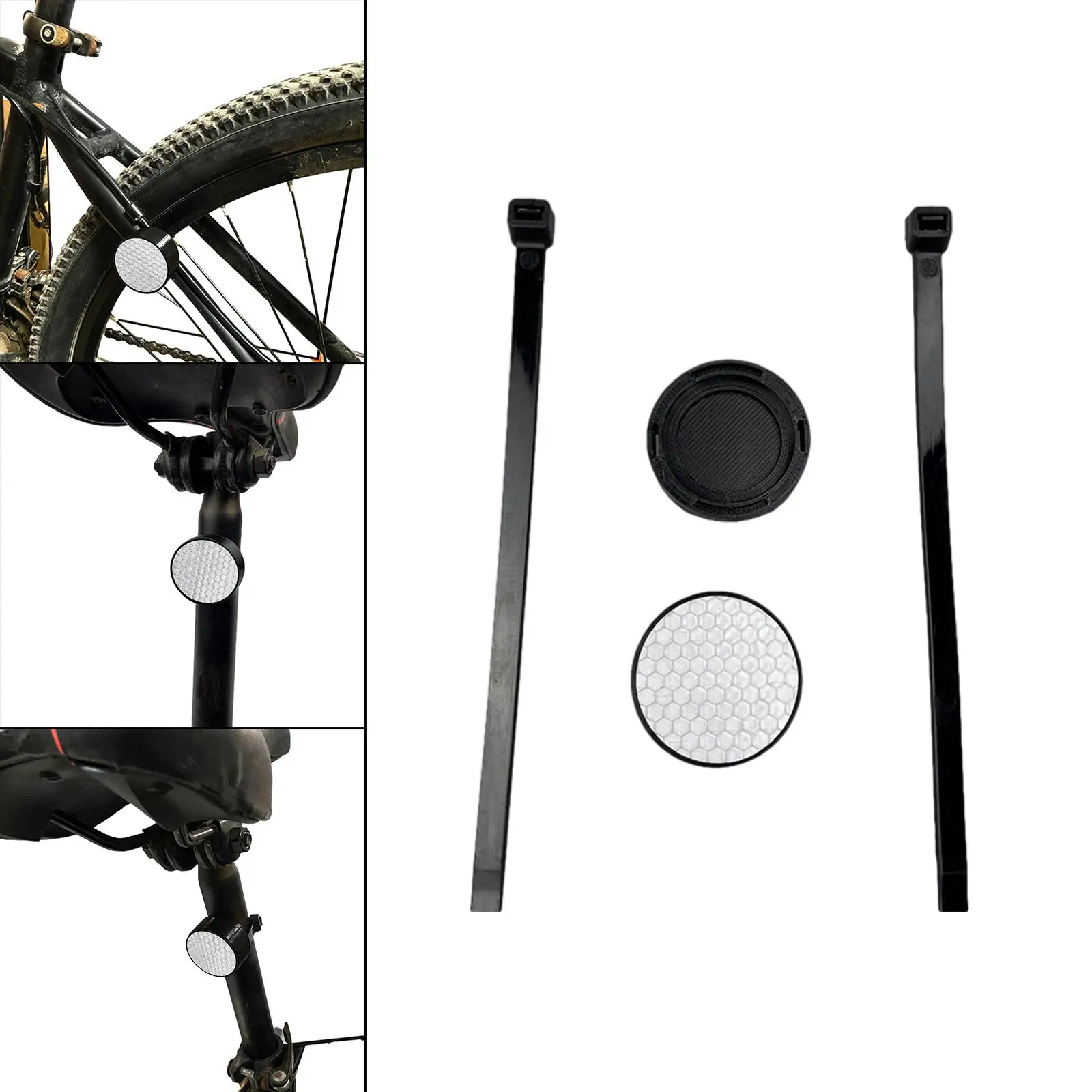 Bike Reflector Device Install Protective Case Location Hidden Bracket for  Holder Road Bicycle Cylindrical Structures