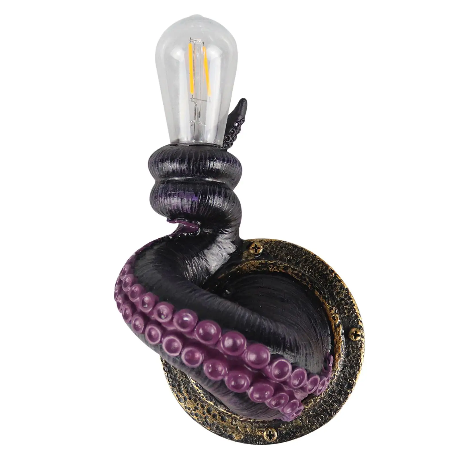 Monster Tentacle Wall Lamp Resin Bulb Included Vintage Sculpture Decorative