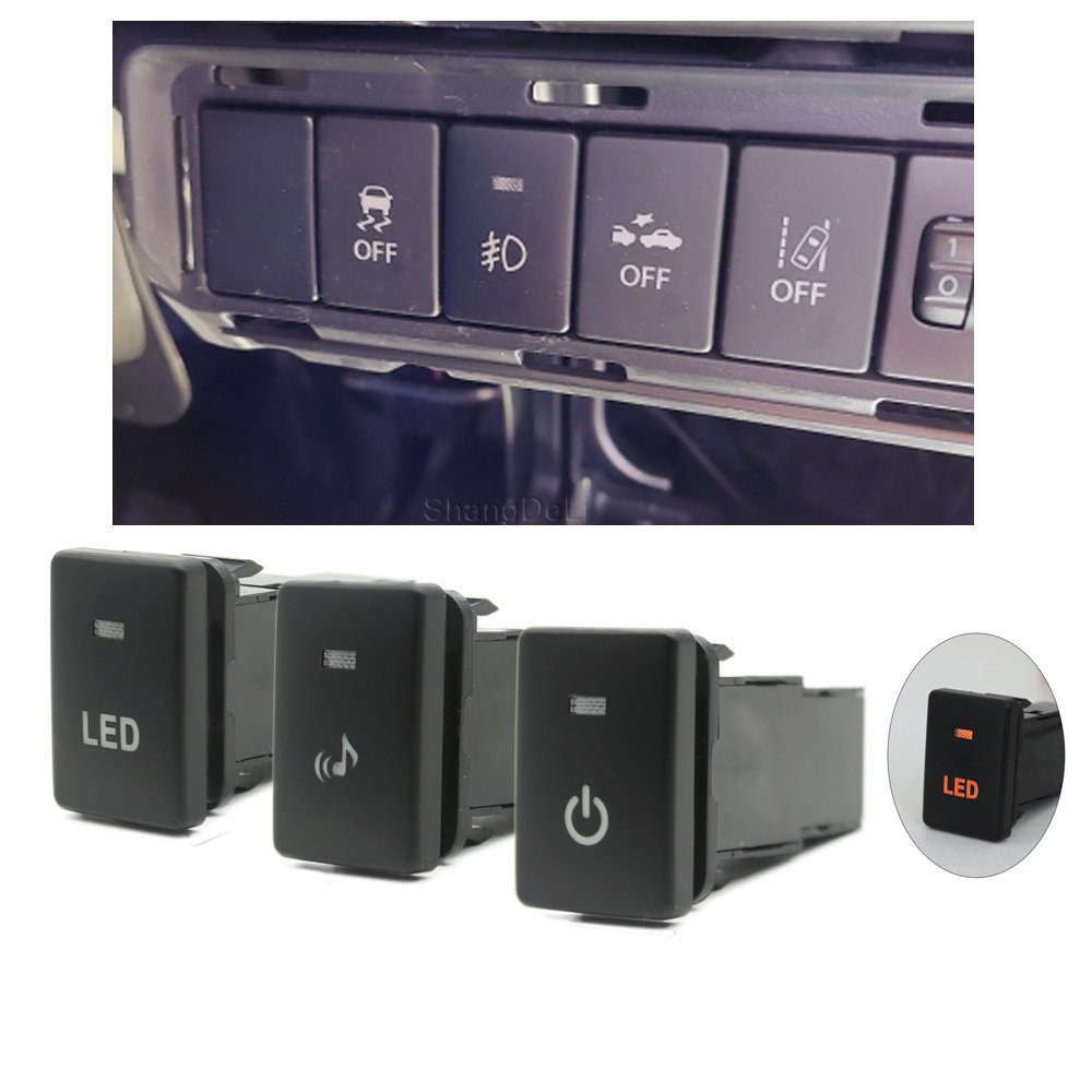 Auto-Orange-LED-DRL-Licht mit Radar-Kamera und Musik-Schalter, Verriegelungstaste für Land Cruiser PRADO Camry 50 Altis RAV4 – Detail 1