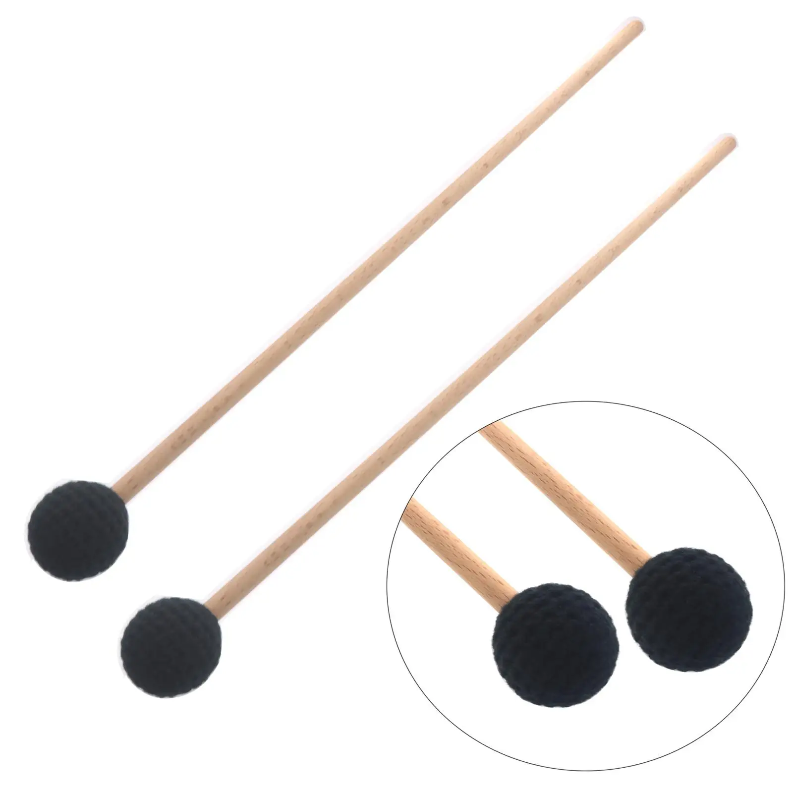 2x Glockenspiel Sticks Percussion Xylophone Bell Mallets for Drummers Xylophone