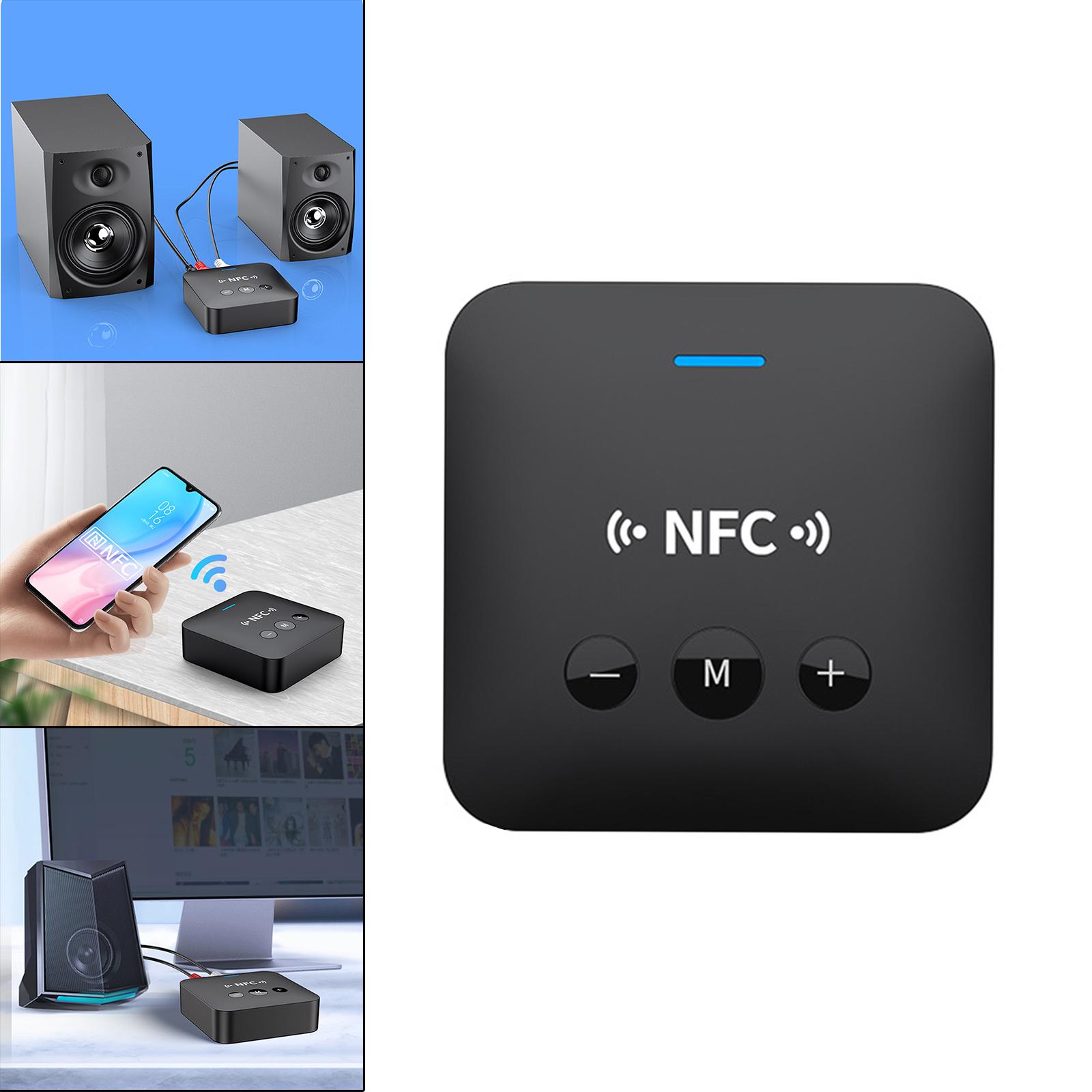 NFC Bluetooth 5.0 Transmitter Receiver TF Card Mode TV Car Dual Device Link