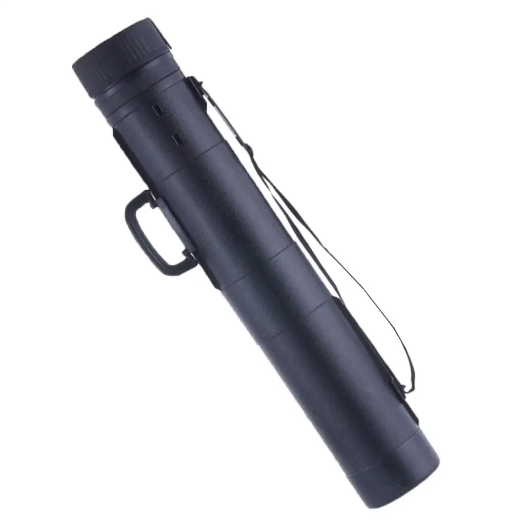 Heavy Duty Black Telescoping Documents/Blueprints/Artwork  Carrier Transport Tube with Strap - Middle Size