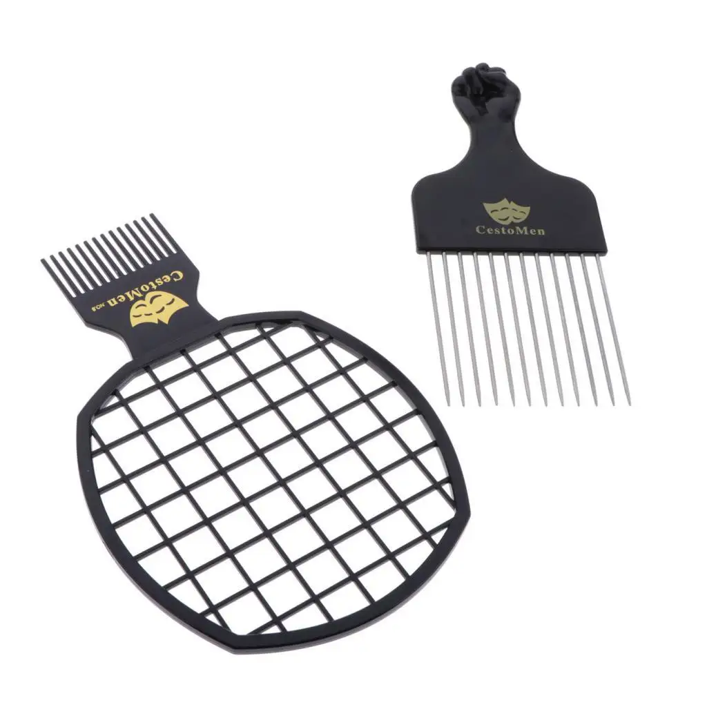 2 In 1 Afro Twist Hair Comb DIY Men`s Hairdressing Afro Comb Twist Wave Curl
