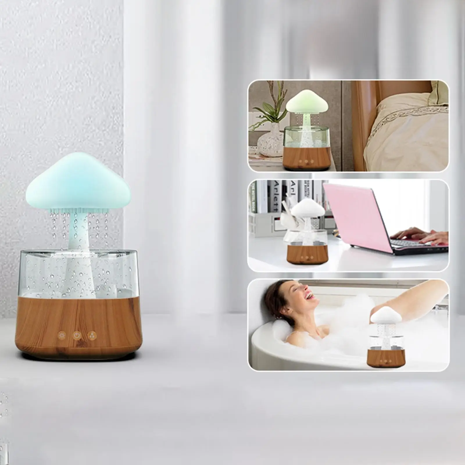 Cloud Raindrop Humidifier Essential Oil Diffuser for Living Room Study Room