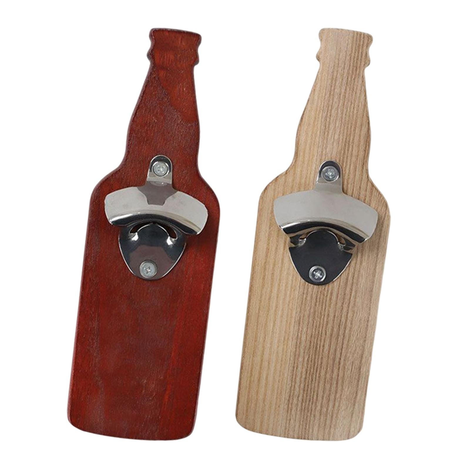 Beer Openers Wall Mounted Housewarming Presents Bottle Shape for Dad Husband
