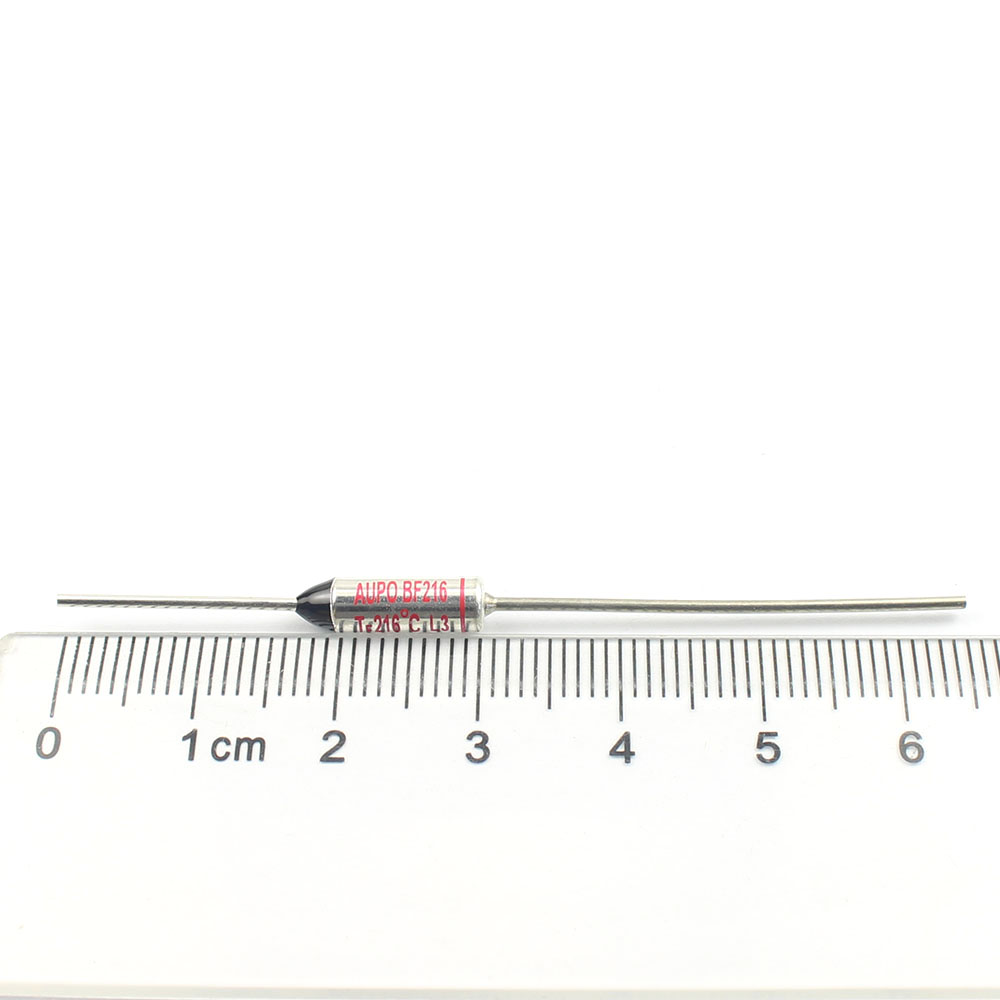 Description Picture 5 of item5pcs Thermal Fuse BF216 BF 216C 216 Celsius Degree 10A 250V Cutoff TF Pellet TCO Axial Lead Temperature Links AUPO