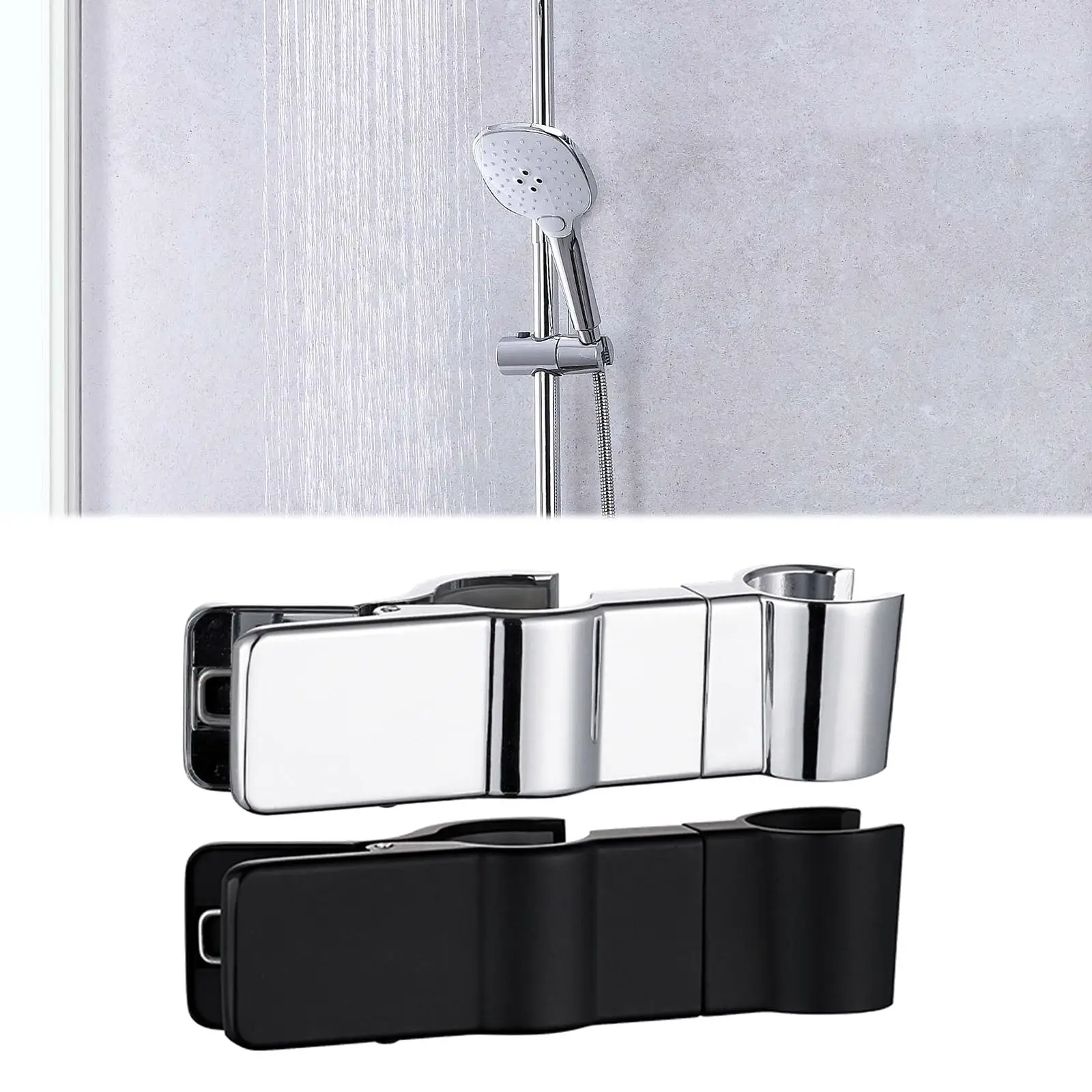 Suitable 20-29mm Round Shower Rod Universal Adjustable Shower headheld clip Handheld Shower Bracket for Accessories