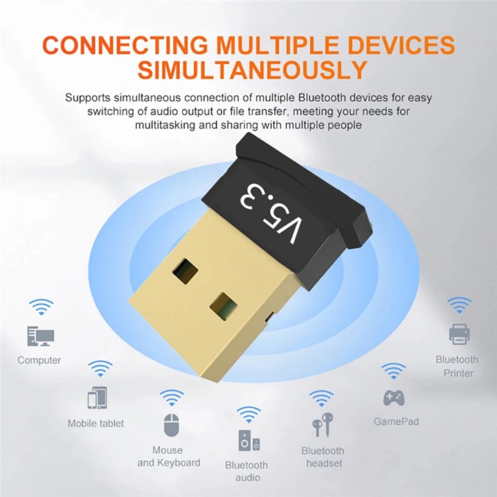 Title 2, USB Bluetooth 5.3 5.1 Dongle Adapter for PC Lap...