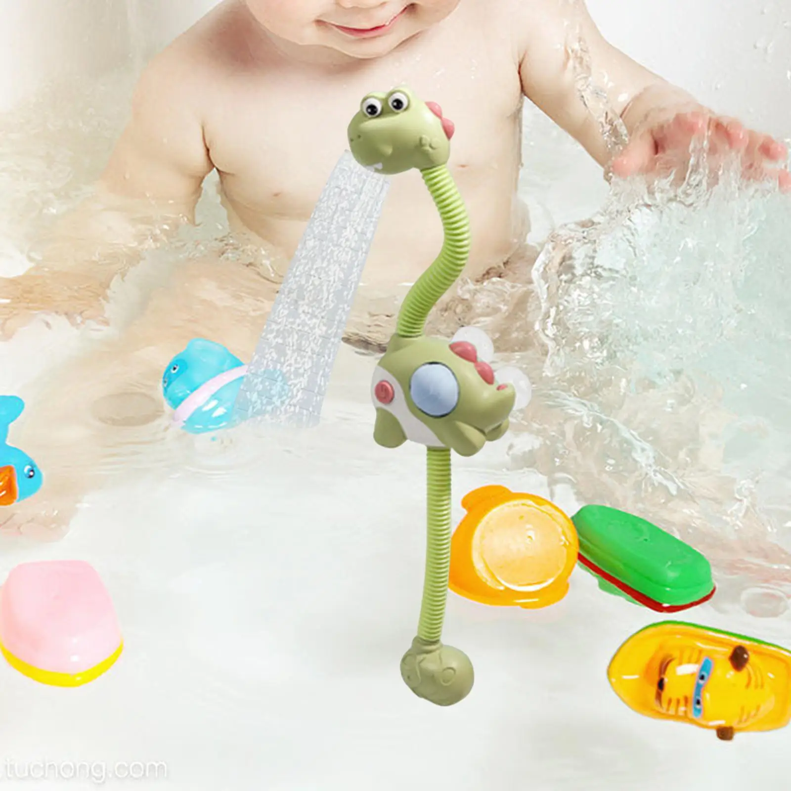 Electric Dinosaur Toys Water Pump Bathtub Tub Water Toys Spray Water Toys Squirt Sprinkler Toys for Bathroom Pool Toddles