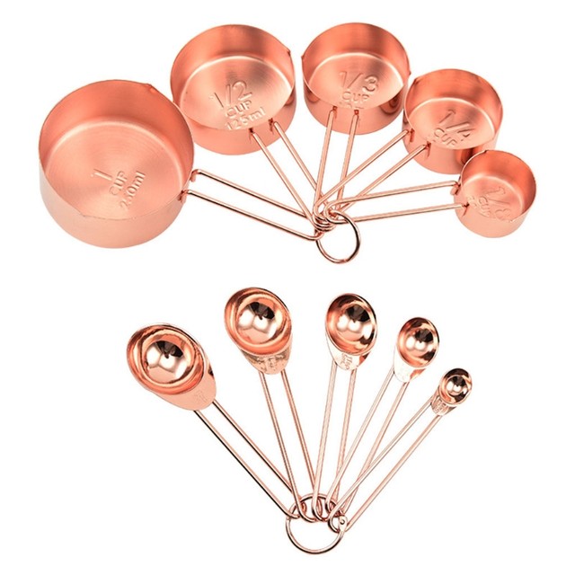 5 Piece Magnetic Measuring Spoon Set (Rose Gold)