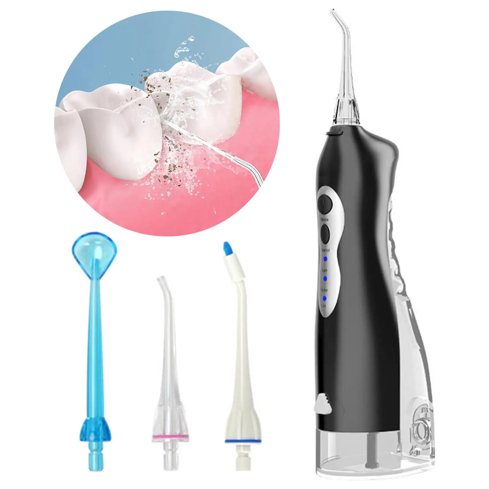 Wireless Water Oral Flosser Irrigator Tooth Clean Waterproof 3 Modes Water Jet Teeth Bridges Care Teeth Teeth Cleaner for Travel