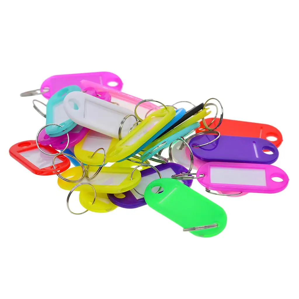 Key Tags 50 Pcs Assorted Color Coded  Label Tags Split 