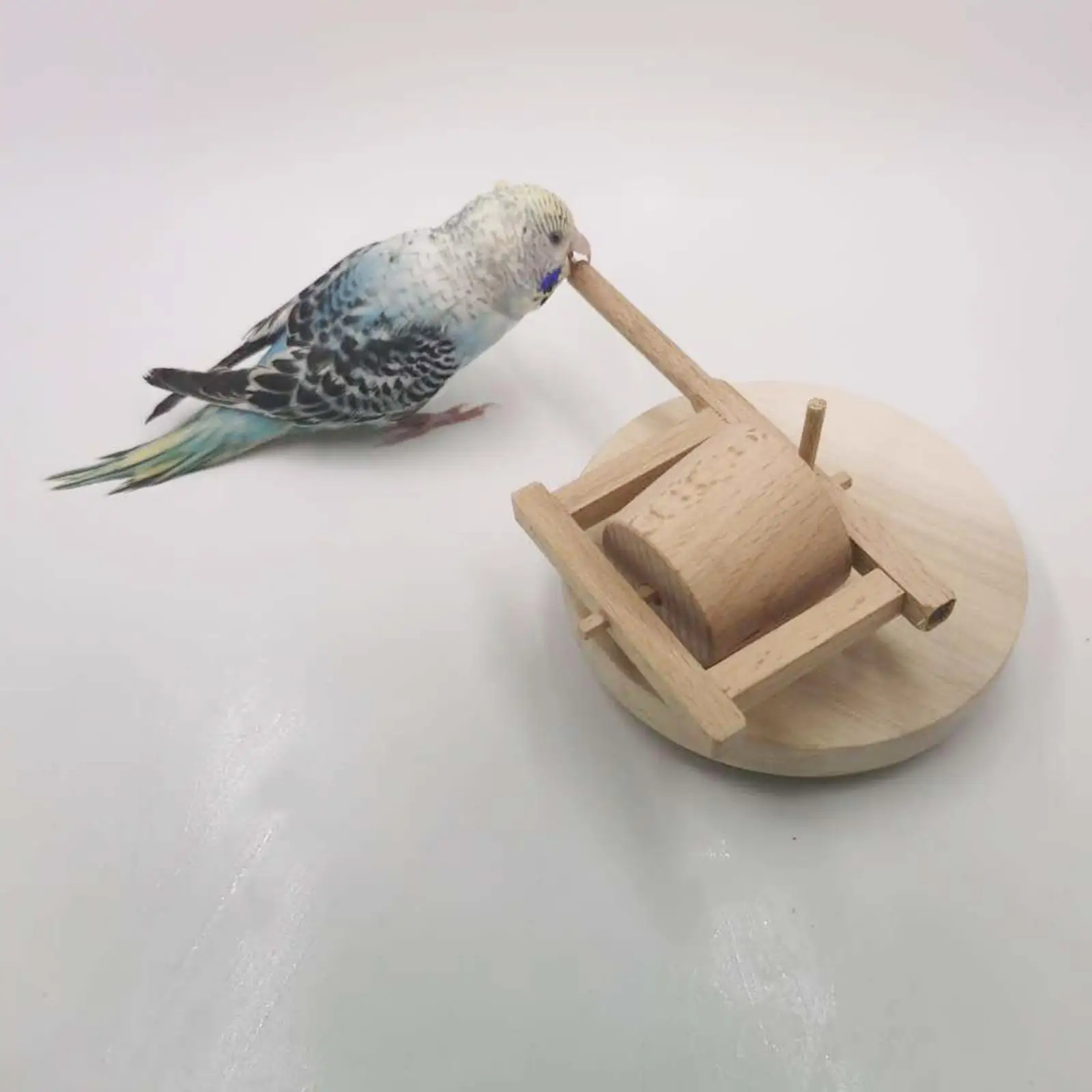 Parrot Stone Mill Toy Conures Pet Supplies Budgie African Grey Wooden Parakeets Quaker Macaw Plaything for Small Medium Birds