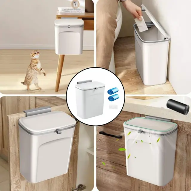 Luxury Trash Can Basket Kitchen Wastegate Rubbish Bin Desk Stainless Steel  With Pedal Cubo Basura Cocina Household Cleaning Tool - AliExpress