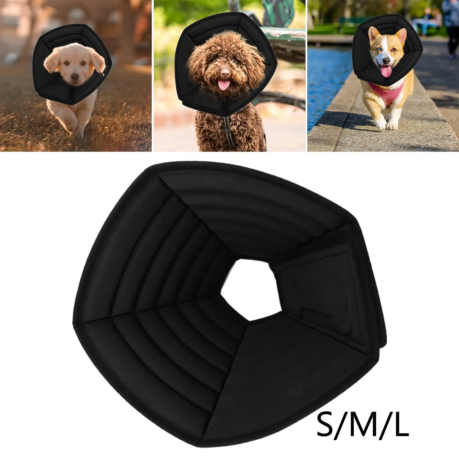 Dog CCollar Foldable Anti Scratching Elizabethan Collar for After Surgery Puppy