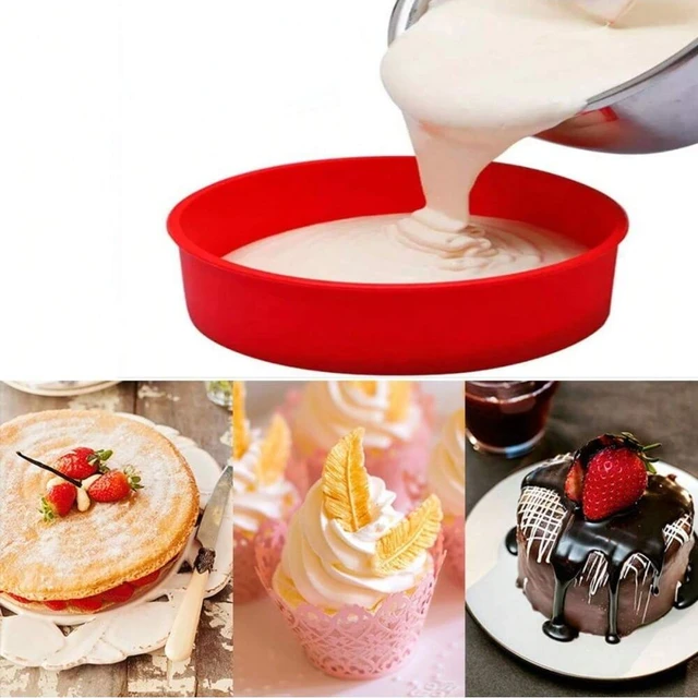 8 Inch Silicone Cake Pan for Baking Round Cake Molds Baking Pan