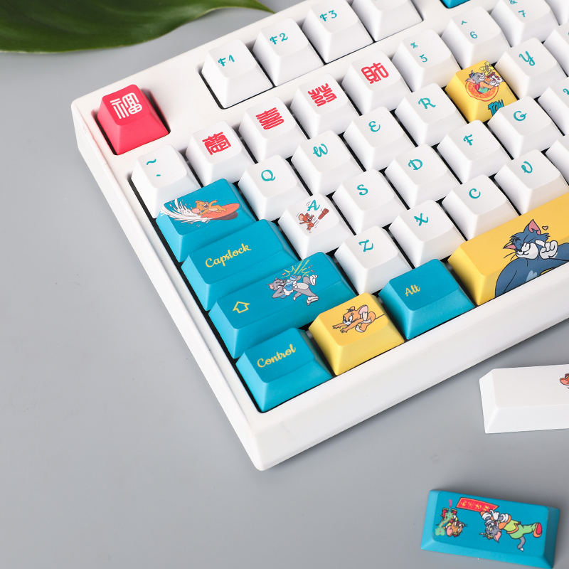 anime pbt sublimação keycap cherry perfil para