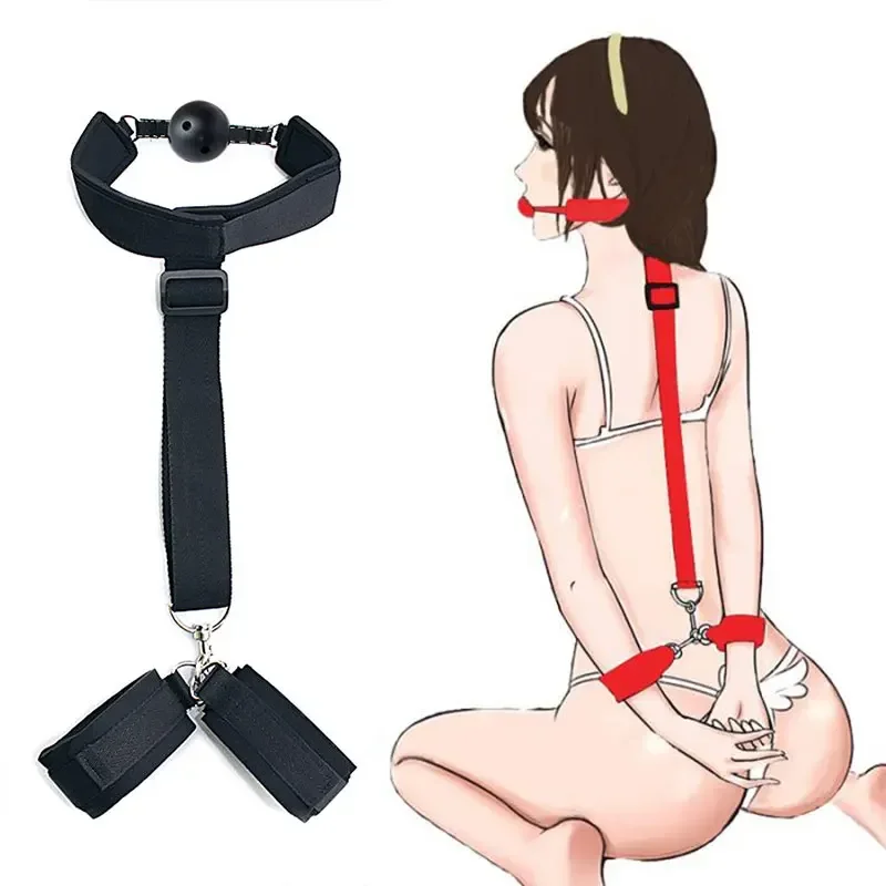 Adult Erotic Toy Handcuffs Ankle Cuffs BDSM Bondage Bed Restraint Bondage Sex Products Sex Toys Couples Collar Bdsm Kit Sm Goods