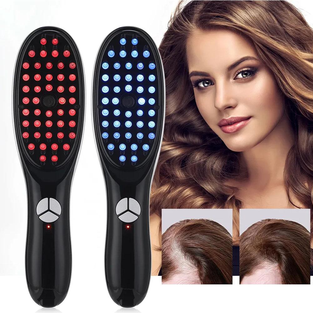 Best of Electric Massage Comb Blue Red Light Therapy Vibration Ion Hair Brush Negative Massager Spray Scalp Massage Y3m6 Reviews & Tips