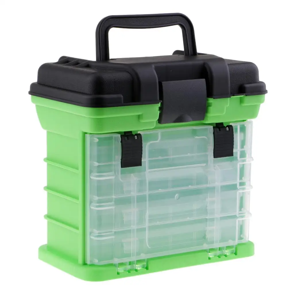 4 Layers Handheld Fishing Case Accessories Box