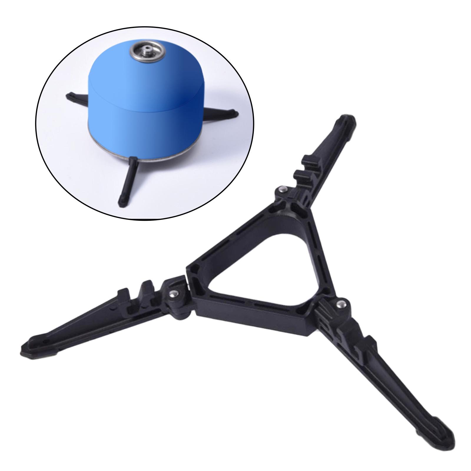 Portable Gas Tank Stove Stand Tripod Camping Canister Rack Bracket Cartridge Canister Holder for Picnic Hiking BBQ Fishing