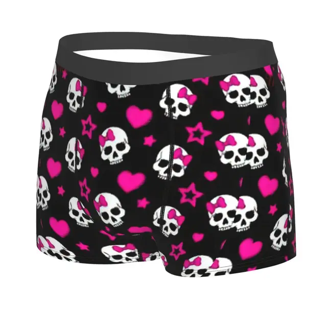 Black Booty Shorts Three Skull - adult goth sexy pirate underwear panties S  - XL