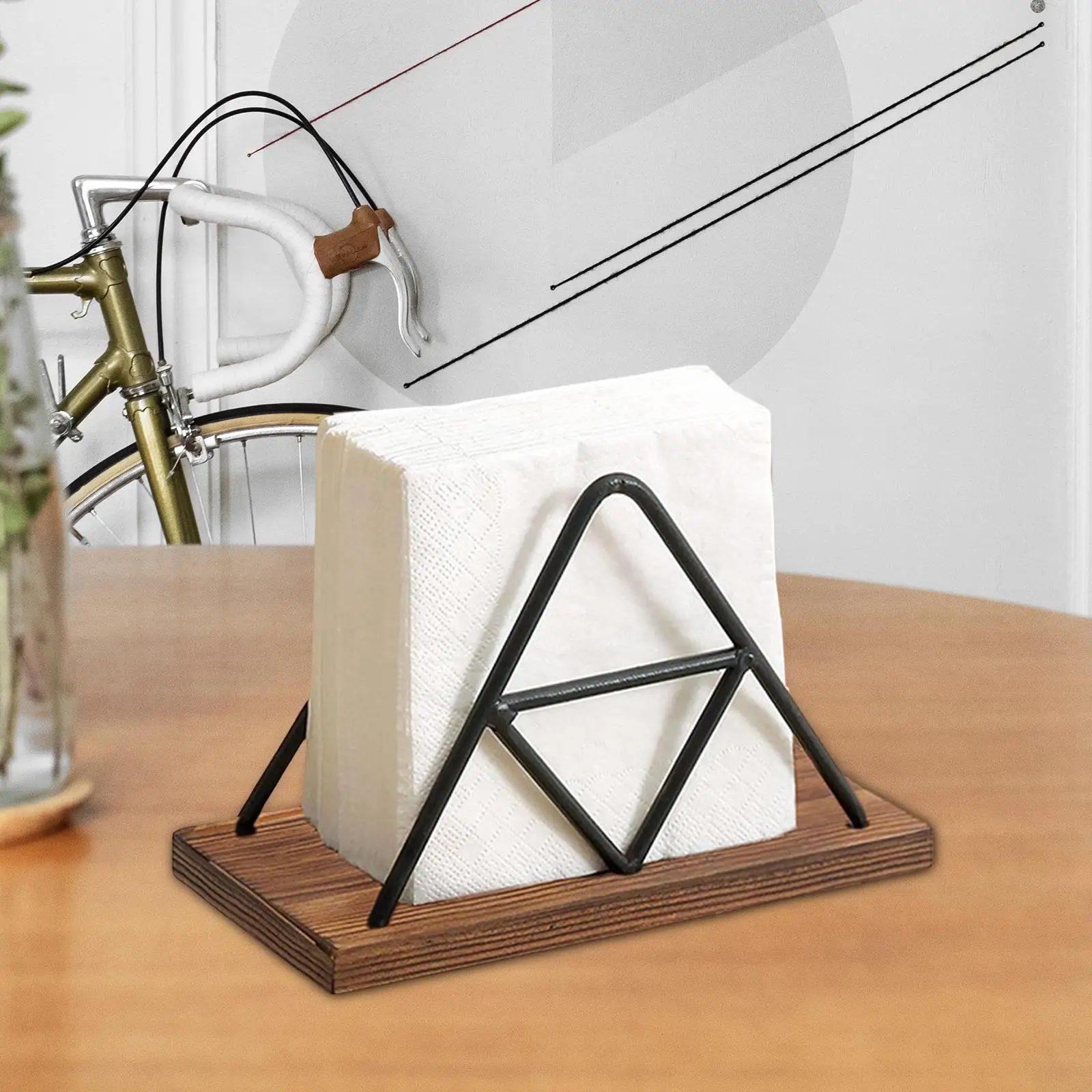 Metal Paper Napkin Holder Storage Organizer Dinning Accessories Tabletop Paper Napkin Holder Stand for Home Dining Table Picnic