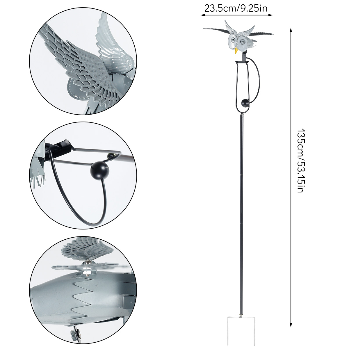 L металлическая подставка в виде летающей Совы креативная подставка в виде  совы Спиннер в виде крыльев хлопьющаяся Сова декоративное украшение птица  сдерживающее уличное декоративное искусство | AliExpress